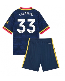 Billige Fotballdrakt Arsenal Riccardo Calafiori #33 Replika Bortedraktsett Barn 2026-27 Kortermet (med bukser)
